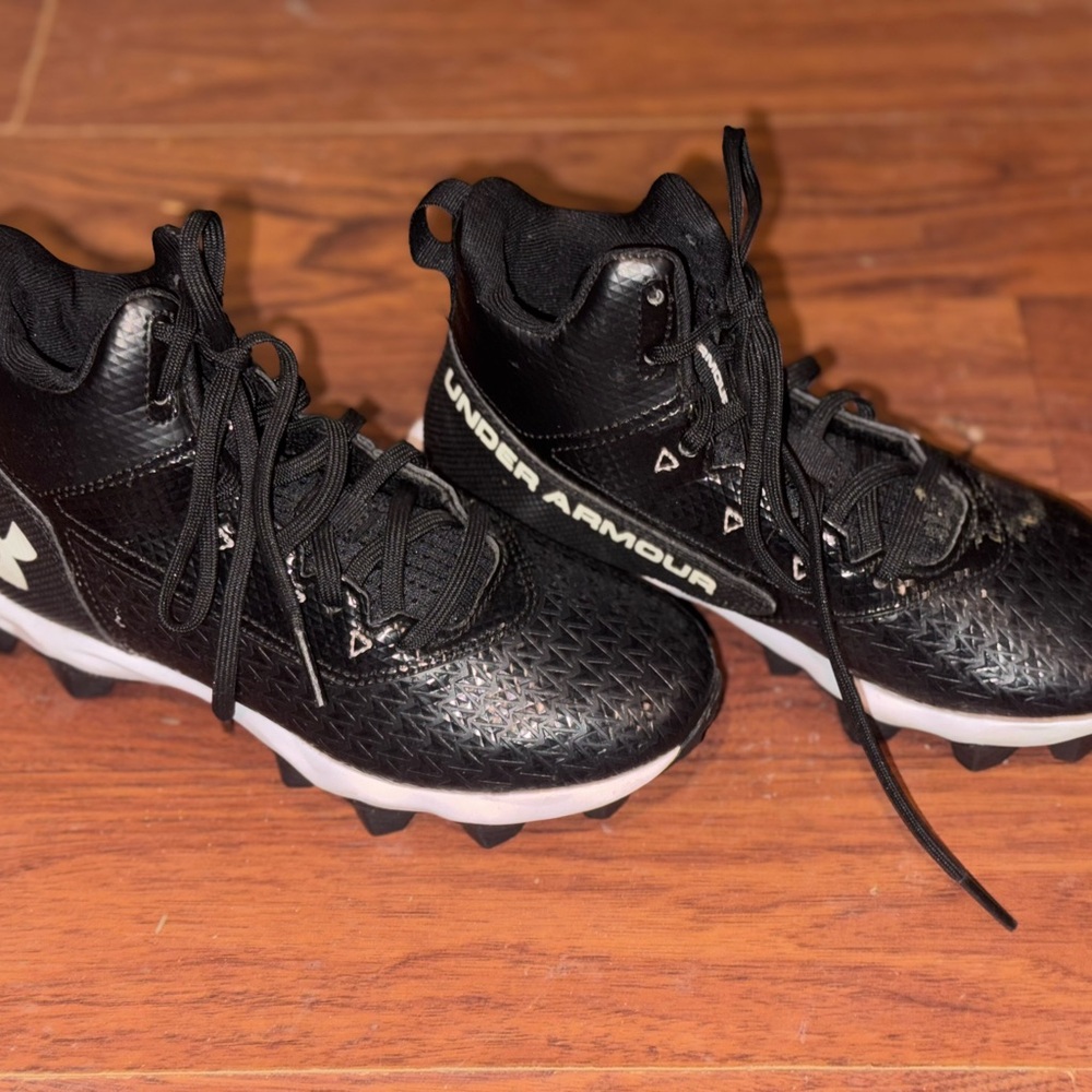 Under Armour Black and White High-Top Sneakers
